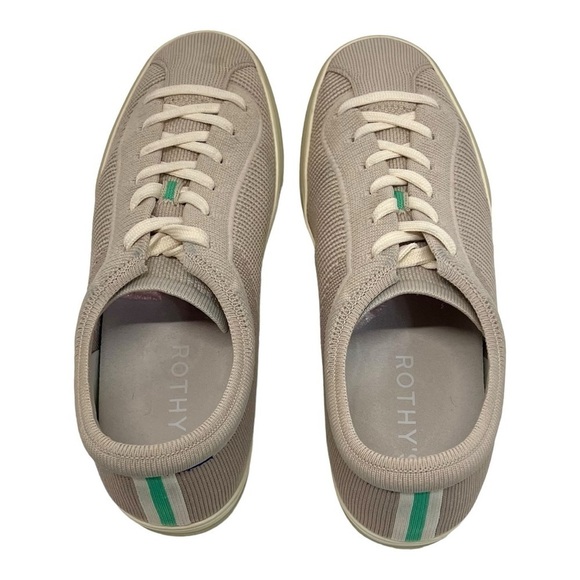 Rothy’s The Lace Up Tan Cream Casual Sneakers Women’s 10 - Picture 8 of 14